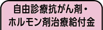 自由診療抗がん剤・ホルモン剤治療給付金